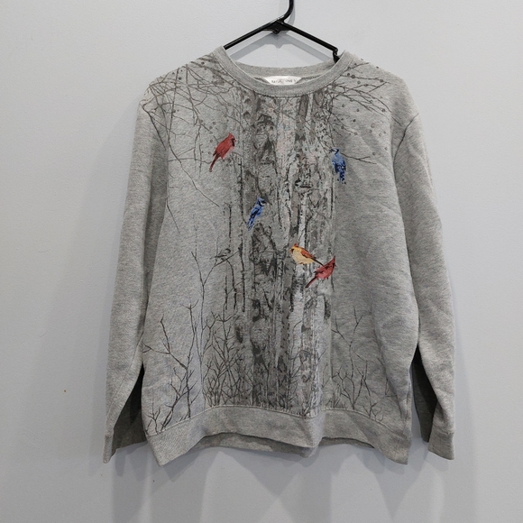 Northern Reflections Bird Graphic Crew Neck Sweater - Picture 1 of 8